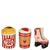 Geen Kandelaar wit roze rood per stuk - l6,5xb6,5xh9cm