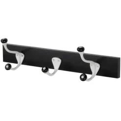 Geen Kapstok 3 haken Carlo zwart vuren 390 mm