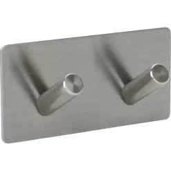 Geen Kapstok 2 haken Jette RVS 87 mm 2 stuks