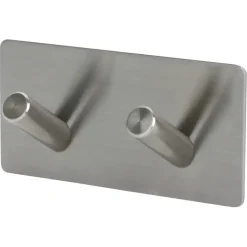Geen Kapstok 2 haken Jette RVS 87 mm 2 stuks