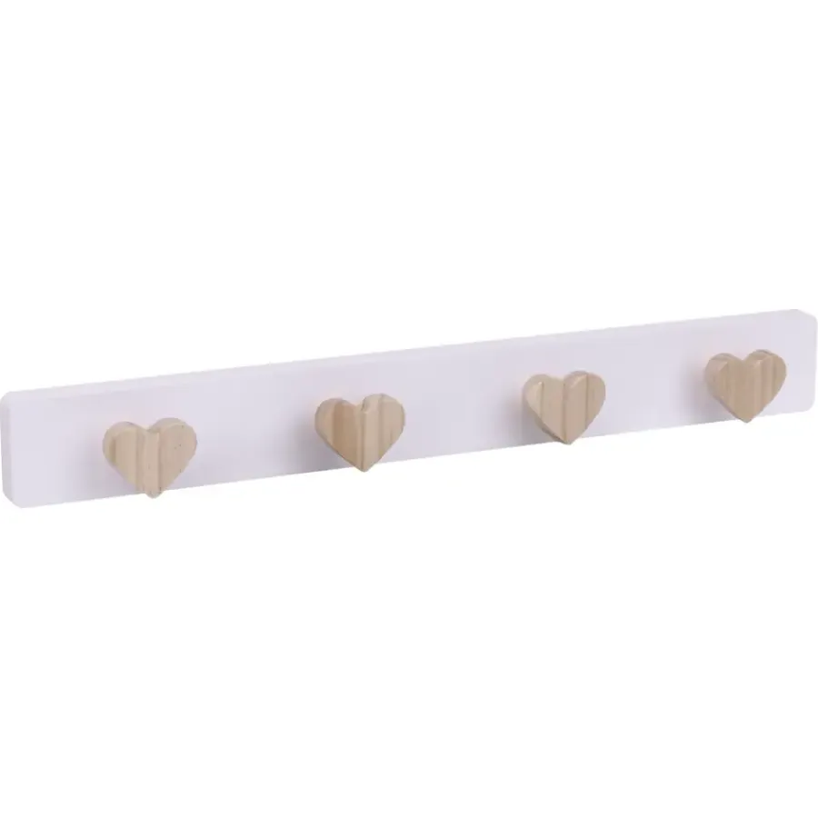 Geen Kapstok 4 haken Lieve wit MDF 420 mm