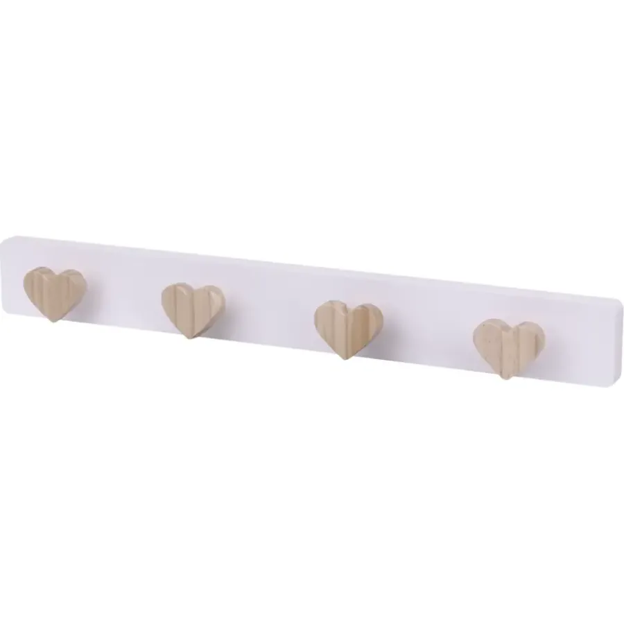 Geen Kapstok 4 haken Lieve wit MDF 420 mm