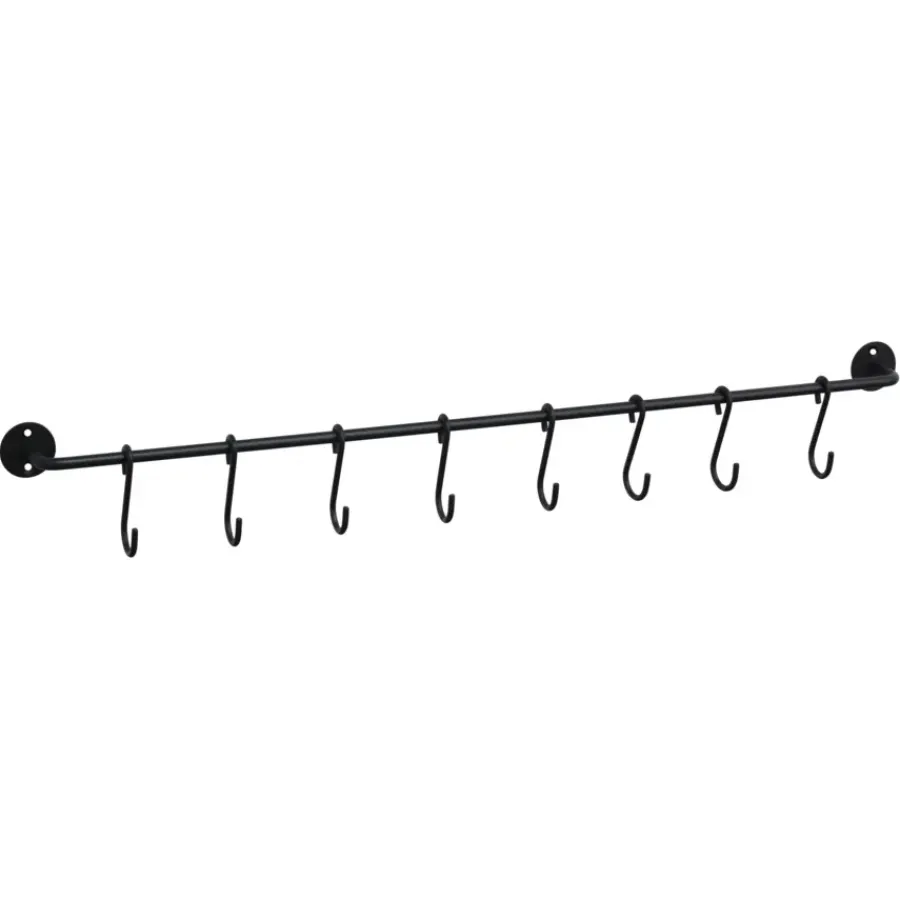 Geen Kapstok 8 haken Mia zwart ijzer 600 mm
