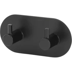 Geen Kapstok 2 haken Milo zwart ijzer 95 mm 2 stuks