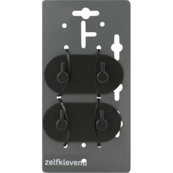 Geen Kapstok 2 haken Milo zwart ijzer 95 mm 2 stuks