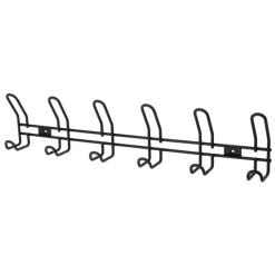 Geen Kapstok 6 haken William zwart zamak 603 mm