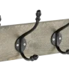Geen Kapstok 4 haken Zoe zwart vuren 500 mm