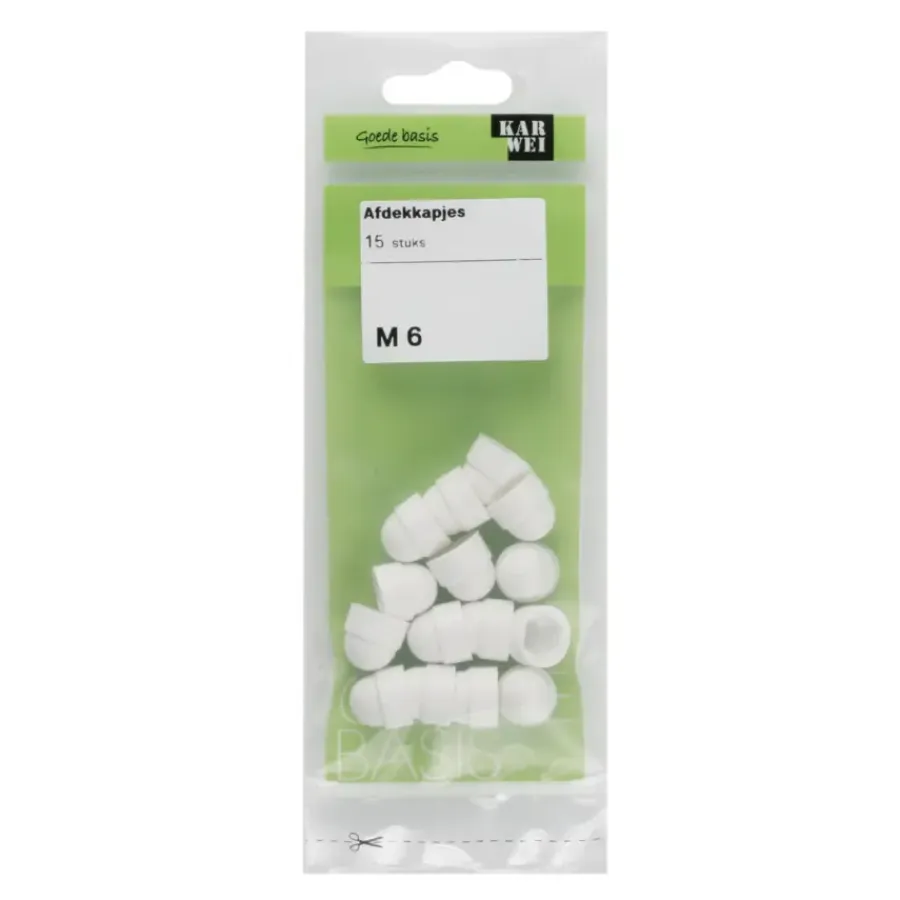 KARWEI afdekkapje M6 wit (15 stuks)