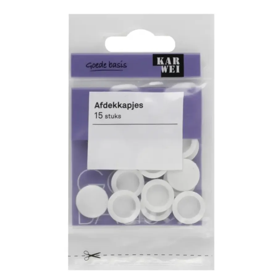 KARWEI afdekkapje wit (15 stuks)