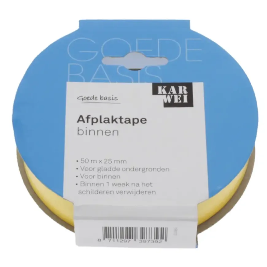 KARWEI afplaktape gladde ondergronden 50mx25mm