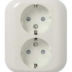 KARWEI Aurora Wandcontactdoos Dubbel RA wit