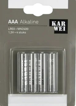 KARWEI Batterij Alkaline AAA 4 stuks