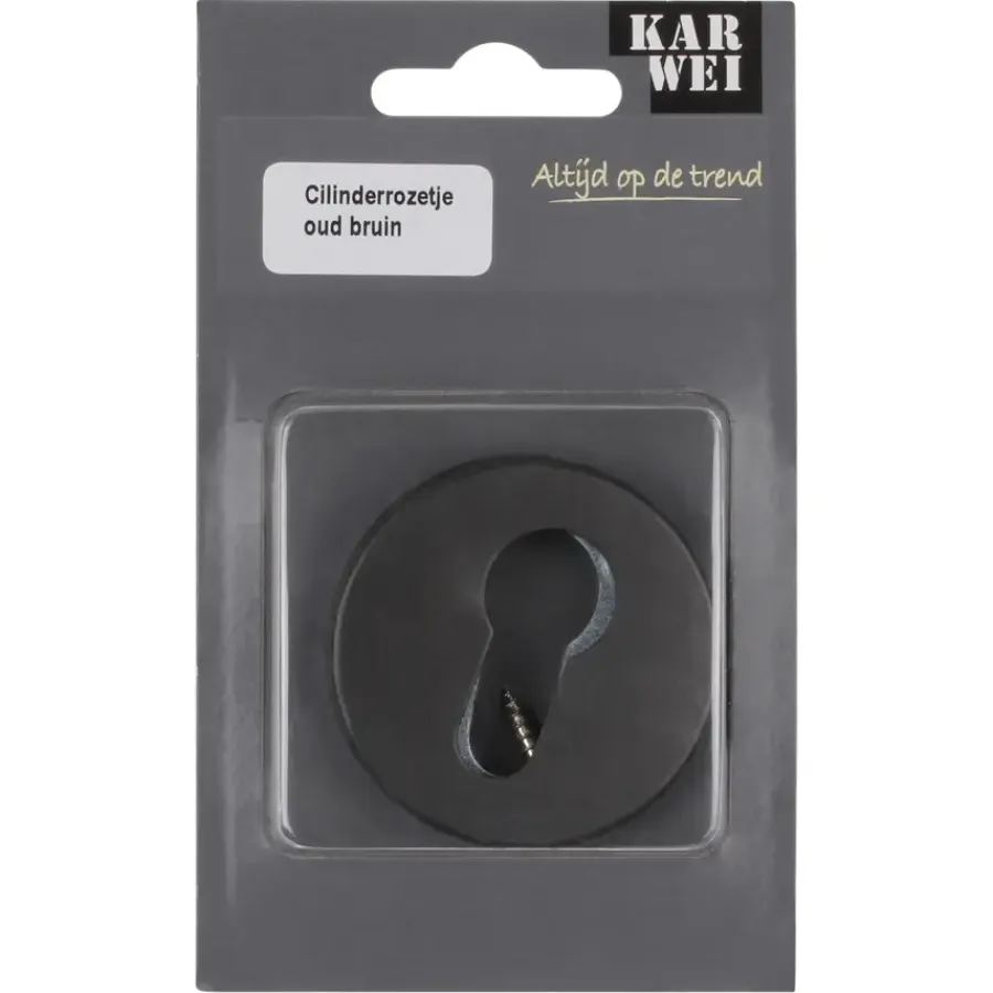 KARWEI cilinder rozet rond messing antiek