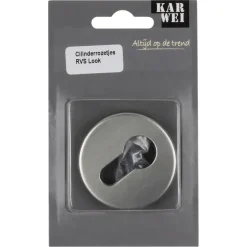 KARWEI cilinder rozet rond RVS look (aluminium)