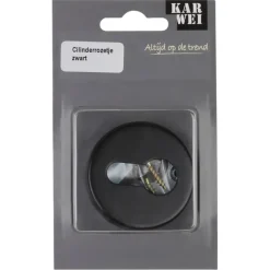 KARWEI cilinder rozet rond zwart (aluminium)