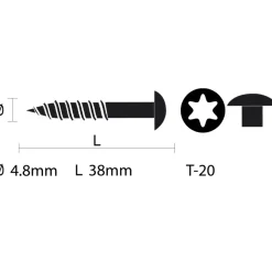 KARWEI compactplaatschroef RVS wit 4,8x38 mm (50 stuks)