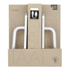 Karwei deurkruk set Abel ovaal schild vrij-bezet sluiting 63/8 mm aluminium