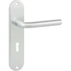 Karwei deurkruk set Abel ovaal schild sleutelgat 56 mm aluminium