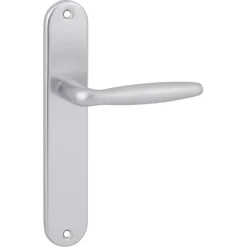Karwei deurkruk set Antonio ovaal blind schild aluminium