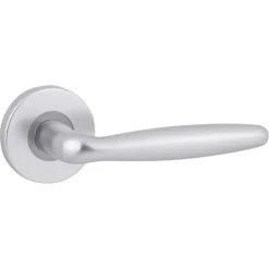 Karwei deurkruk set Antonio rond rozet aluminium