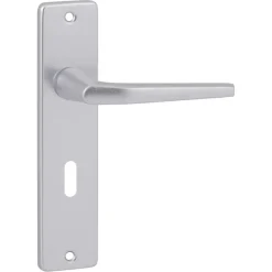 Karwei deurkruk set Daan recht schild sleutelgat 56 mm aluminium