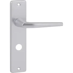Karwei deurkruk set Daan recht schild vrij-bezet sluiting 63/8 mm aluminium