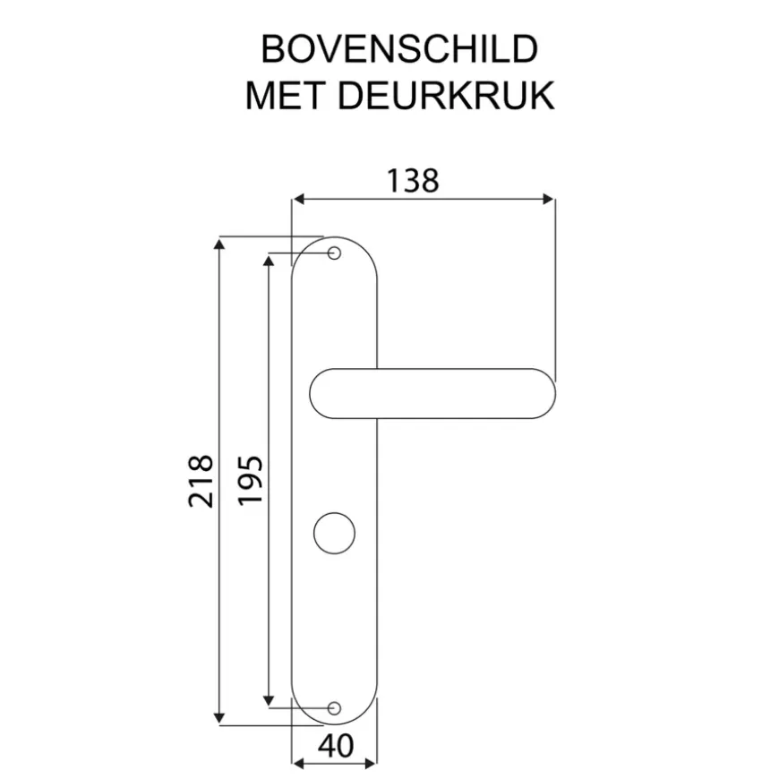 Karwei deurkruk set Enzo recht schild vrij-bezet sluiting 63/8 mm RVS look aluminium