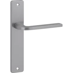 Karwei deurkruk set Enzo recht blind schild RVS look aluminium