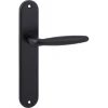 Karwei deurkruk set Eros ovaal blind schild zwart aluminium