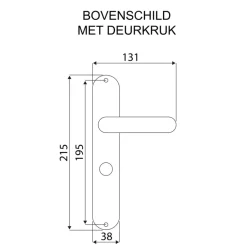 Karwei deurkruk set Eros ovaal schild vrij-bezet sluiting 63/8 mm zwart aluminium