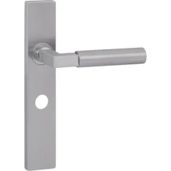 Karwei deurkruk set Fulham recht schild vrij-bezet sluiting 63/8 mm RVS