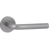 Karwei deurkruk set Gino rond rozet RVS look aluminium