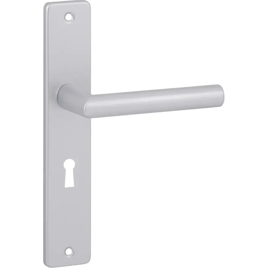 Karwei deurkruk set Greece recht schild sleutelgat 56 mm ANOX aluminium mat