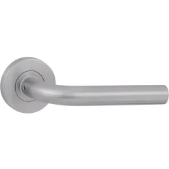 Karwei deurkruk set Henry rond rozet RVS