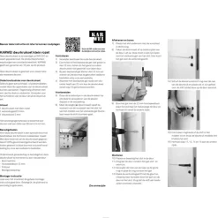 Karwei deurkruk set Henry rond rozet klein zwart RVS
