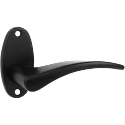 Karwei deurkruk set Jules patent schild zwart aluminium