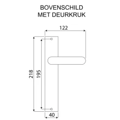 Karwei deurkruk set Lopes recht blind schild nikkel glans