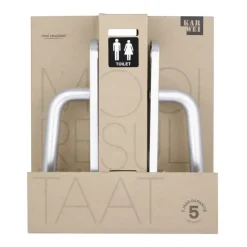KARWEI deurkrukset L-vorm langschild vrij-bezet 63/8mm aluminium