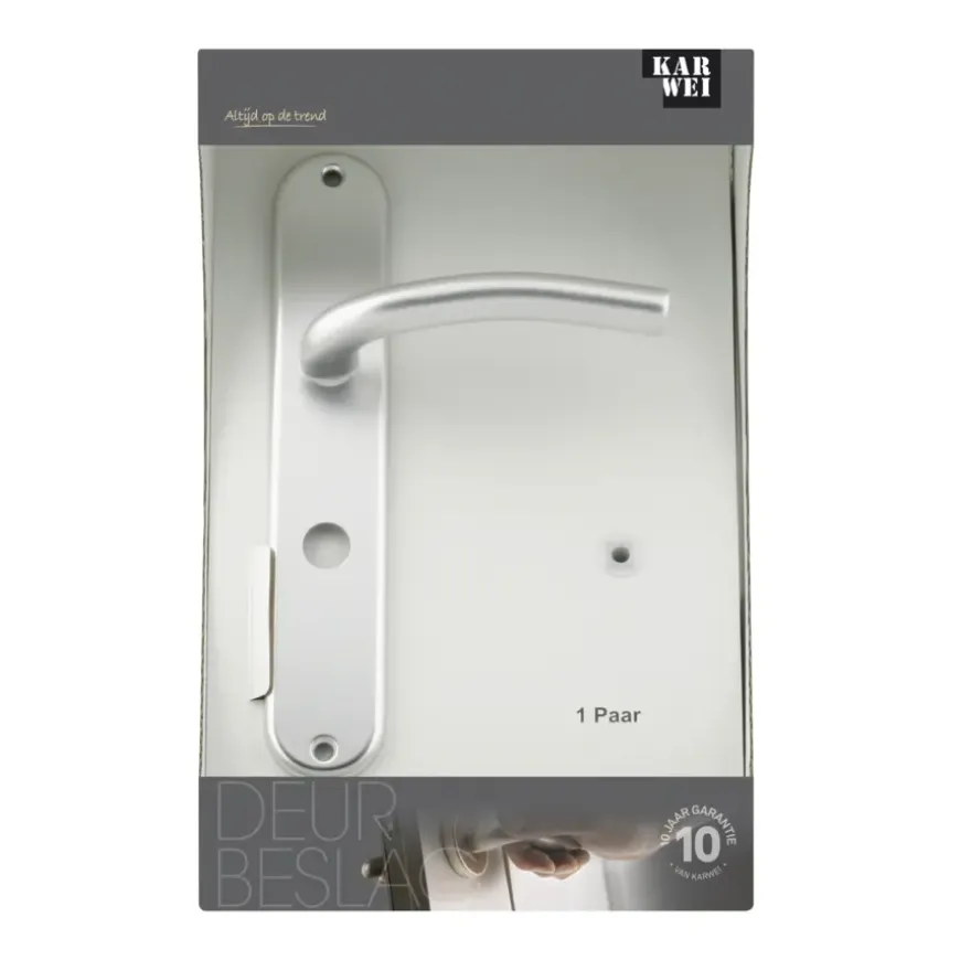 KARWEI deurkrukset Renato langschild vrij-bezet 63/8mm aluminium