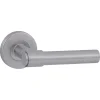 Karwei deurkruk set Romeo rond rozet RVS look aluminium