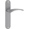 Karwei deurkruk set Stefanie ovaal blind schild RVS look aluminium