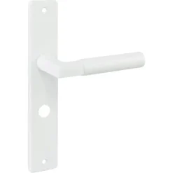 Karwei deurkruk set Stefano recht schild vrij-bezet sluiting 63/8 mm wit aluminium
