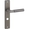 Karwei deurkruk set Stefano recht schild vrij-bezet sluiting 63/8 mm messing antiek aluminium