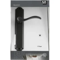 Karwei deurkruk set Tiago ovaal blind schild oud bruin messing