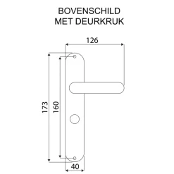Karwei deurkruk set Wave recht schild vrij-bezet sluiting 63/8 mm chroom mat