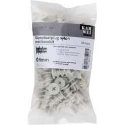 KARWEI Gips plug 6x22mm 50ST + bit