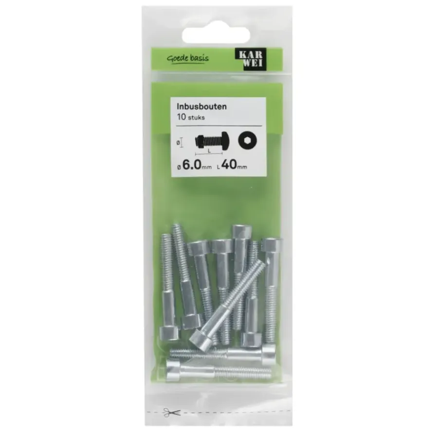 KARWEI inbusbout M6x40 mm 10 stuks