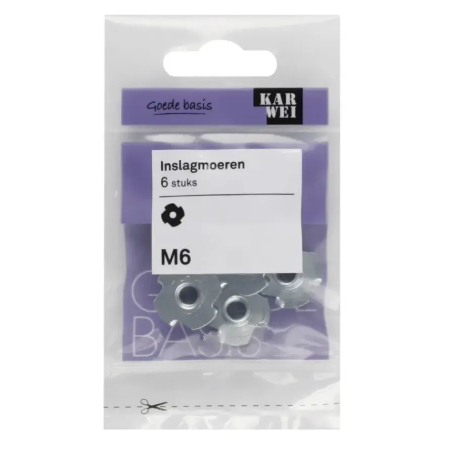 KARWEI inslagmoer M6 (6 stuks)