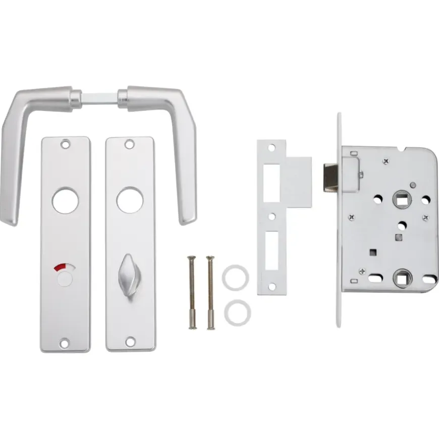KARWEI insteekslot badkamerslot/wc-slot compleet met deurschild Doorn 50mm PC 63mm