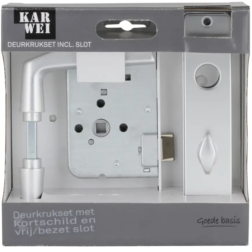 KARWEI insteekslot badkamerslot/wc-slot compleet met deurschild Doorn 50mm PC 63mm